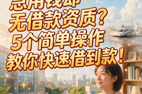 急用钱却无借款资质？5个简单操作教你快速借到款！