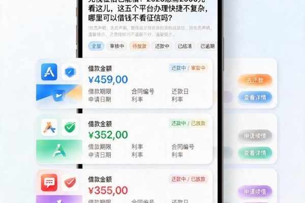 无视征信也能借!2026急需2000元看这儿,这五个平台办理快捷不复杂,哪里可以借钱不看征信吗?