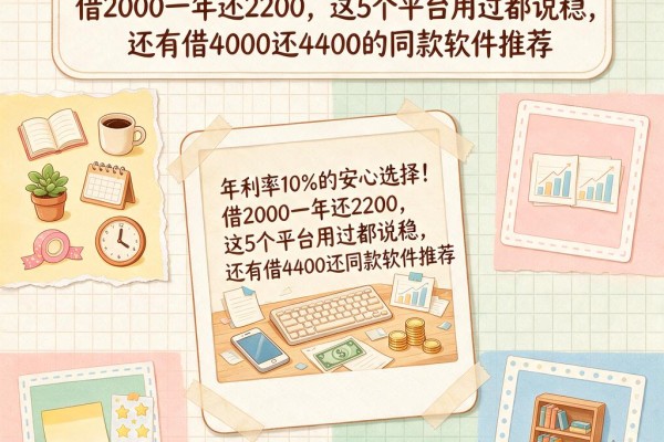 年利率10%的安心选择!借2000一年还2200,这5个平台用过都说稳,还有借4000还4400的同款软件推荐