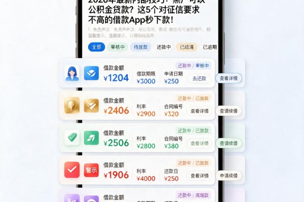 2026年最新内部技巧：黑户可以公积金贷款？这5个对征信要求不高的借款App秒下款！