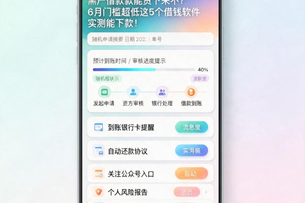 黑户借款款能贷下来不?6月门槛超低这5个借钱软件实测能下款!