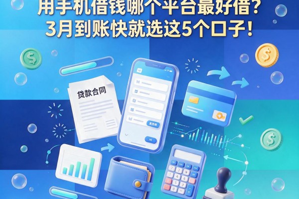 征信黑、征信不好、征信烂用手机借钱哪个平台最好借?3月到账快就选这5个口子!