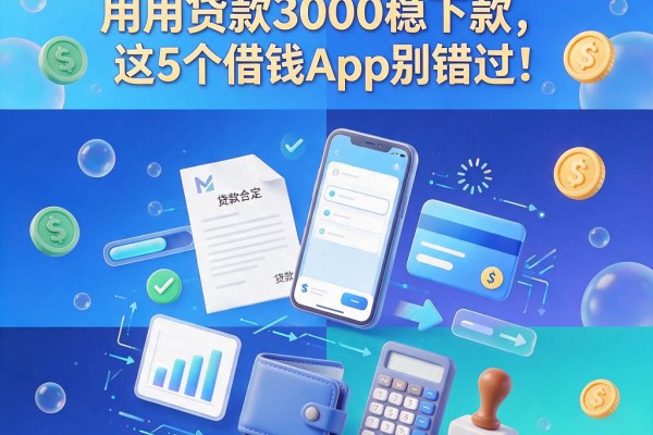黑户专属！2026芝麻信用贷款3000稳下款，这5个借钱App别错过