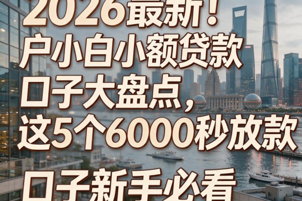 2026最新！黑白户小额贷款口子大盘点，这5个6000秒放款口子新手必看