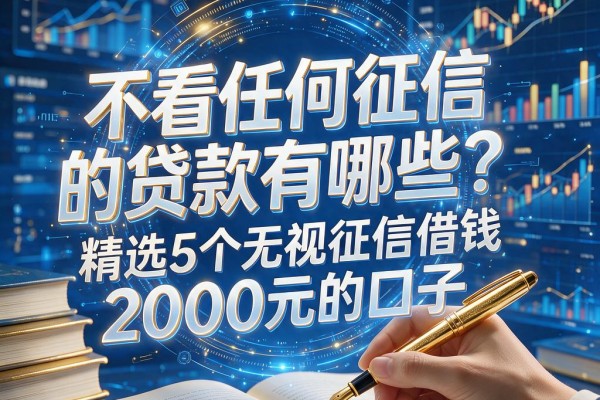 不看任何征信的贷款有哪些？精选5个无视征信借钱2000元的口子，急用钱真的超方便