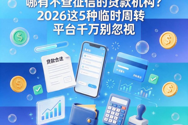 急用钱必看!哪有不查征信的贷款机构?2026这5种临时周转平台千万别忽视