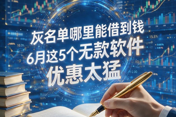 灰名单哪里能借到钱？6月这5个无视查询的借款软件优惠太猛，3000元秒到账急用真给力