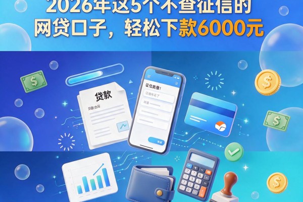 征信花了也能借!2026年这5个不查征信的网贷口子,轻松下款6000元