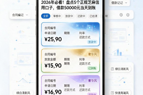 2026年必看！盘点5个正规芝麻信用口子，借款50000元当天到账