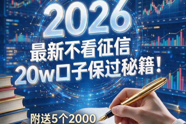 2026最新不看征信20w口子保过秘籍!附送5个2000秒过无视征信借款APP