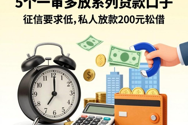 2026精选：5个一审多放系列贷款口子，征信要求低，私人放款2000元轻松借