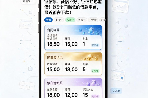 征信黑、征信不好、征信烂也能借!这5个门槛低的借款平台,最近都在下款!
