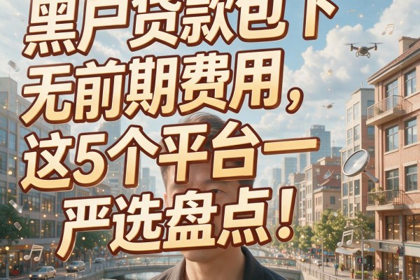黑户贷款包下无前期费用，这5个平台严选盘点！