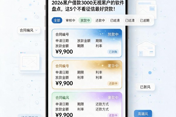 2026黑户借款3000无视黑户的软件盘点，这5个不看征信最好贷款！