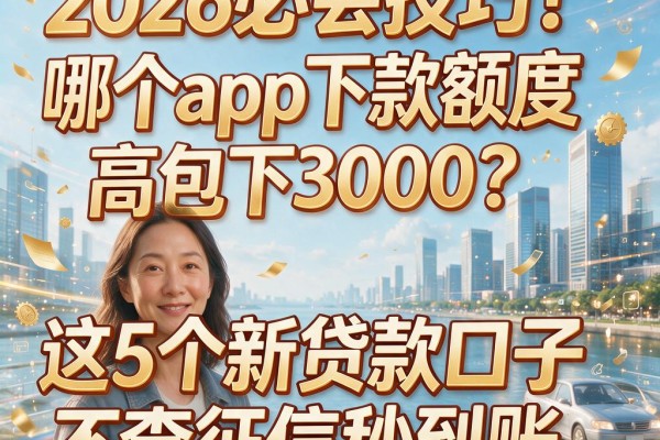 2026必会技巧!哪个app下款额度高包下3000?这5个新贷款口子不查征信秒到账