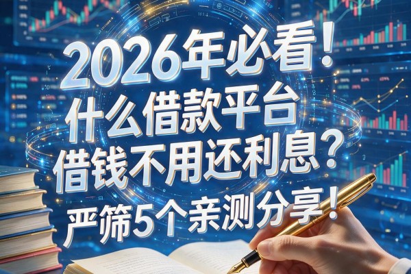 2026年必看！什么借款平台借钱不用还利息？严筛5个亲测分享！