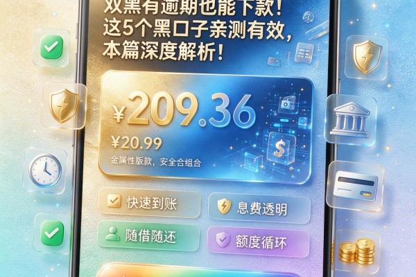 双黑有逾期也能下款!这5个黑口子亲测有效,本篇深度解析!
