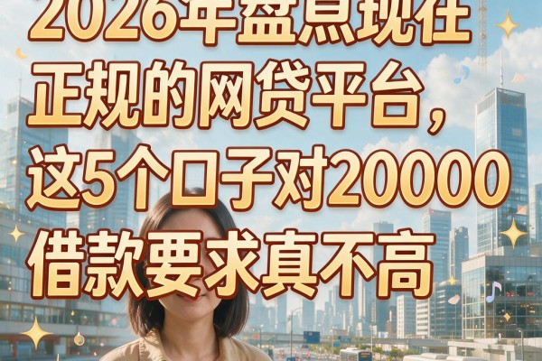 2026年盘点现在正规的网贷平台,这5个口子对20000借款要求真不高