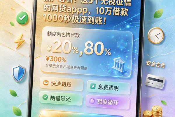 黑户必看!这5个无视征信的网贷App,10万借款1000秒极速到账