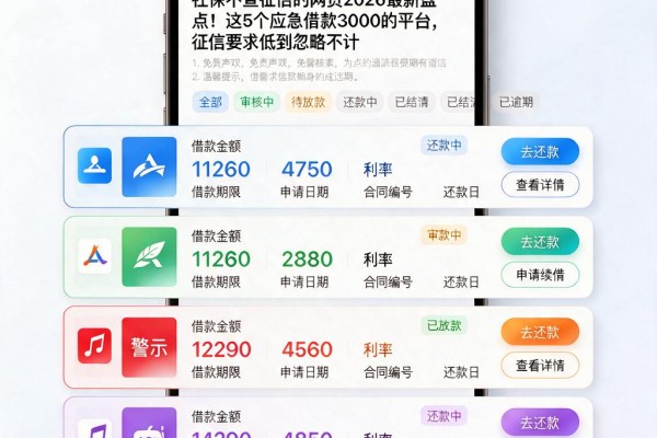 社保不查征信的网贷2026最新盘点！这5个应急借款3000的平台，征信要求低到忽略不计