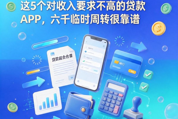 门槛超低的借款平台包下3000！这5个对收入要求不高的贷款APP，六千临时周转很靠谱