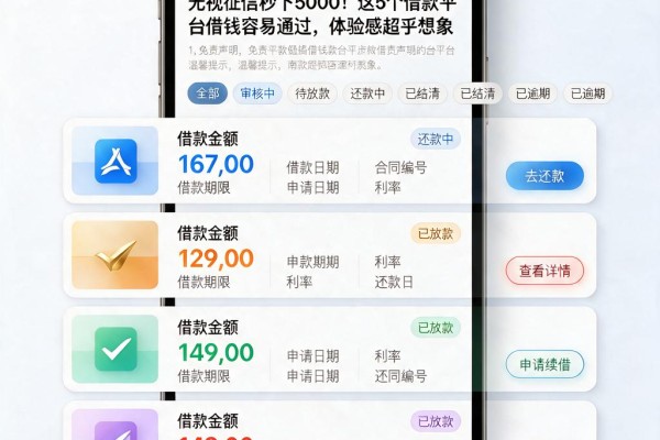 无视征信秒下5000！这5个借款平台借钱容易通过，体验感超乎想象