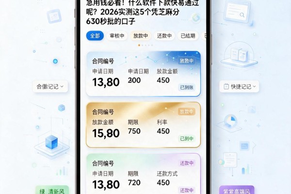 急用钱必看!什么软件下款快易通过呢?2026实测这5个凭芝麻分630秒批的口子
