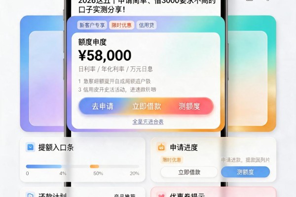 急用钱必看！什么借钱的平台好下款？2026这五个申请简单、借3000要求不高的口子实测分享