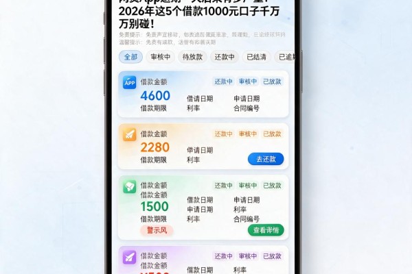 网贷App逾期一天后果有多严重?2026年这5个借款1000元口子千万别碰!