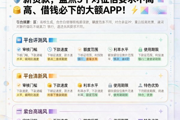 速看!2026年不查征信下款快的新贷款,盘点5个对征信要求不高、借钱必下的大额APP
