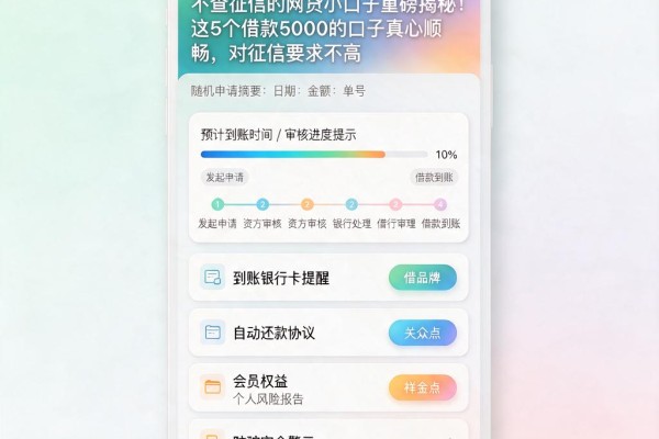 不查征信的网贷小口子重磅揭秘!这5个借款5000的口子真心顺畅,对征信要求不高