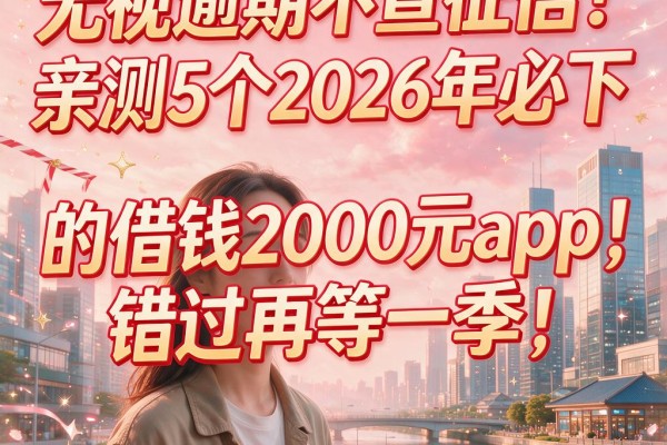 无视逾期不查征信!亲测5个2026年必下的借钱2000元App,错过再等一季