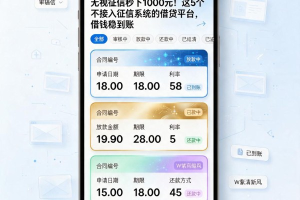 无视征信秒下1000元!这5个不接入征信系统的借贷平台,借钱稳到账