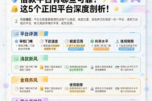 2026年必看！能借一万的借款平台有哪些可靠？这5个正规平台深度剖析！