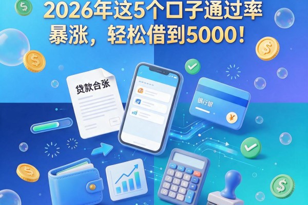 20岁可贷款的平台有哪些?2026年这5个口子通过率暴涨,轻松借到5000!