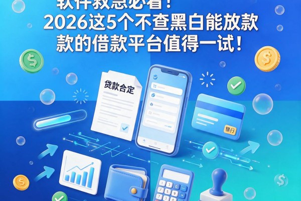 无视黑白下款大口子的软件救急必看!2026这5个不查黑白能放款的借款平台值得一试