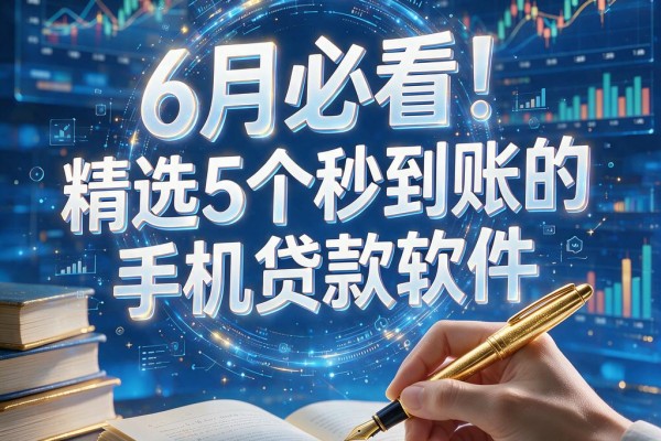 6月必看!精选5个秒到账的手机贷款软件,下款顺心又靠谱