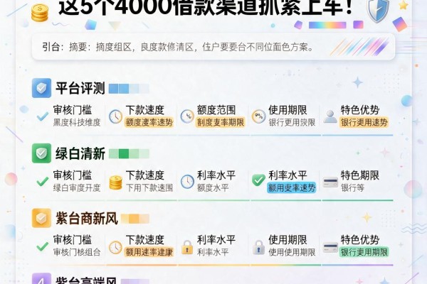 2026黑户必看!良心贷款口子清点,这5个4000借款渠道抓紧上车