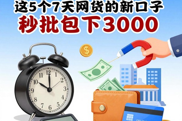 急用钱速看!这5个7天网贷新口子秒批包下3000,亲测有效!