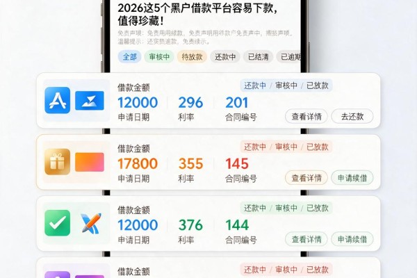 信用卡逾期了哪个平台还能贷款?2026这5个黑户借款平台容易下款,值得珍藏!