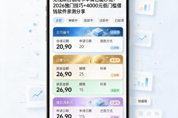 无视黑白信用卡申请也能秒批?2026独门技巧+4000元低门槛借钱软件亲测分享