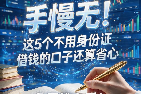 手慢无!这5个不用身份证借钱的口子还算省心,急用钱必看!