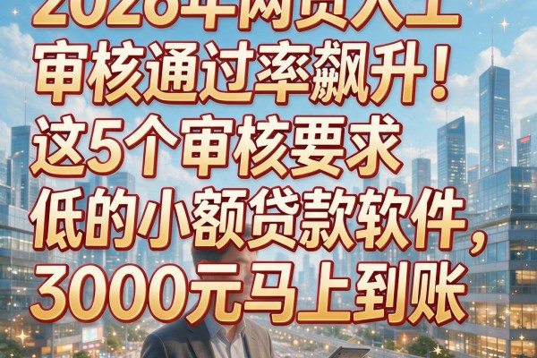 2026年网贷人工审核通过率飙升!这5个审核要求低的小额贷款软件,3000元马上到账