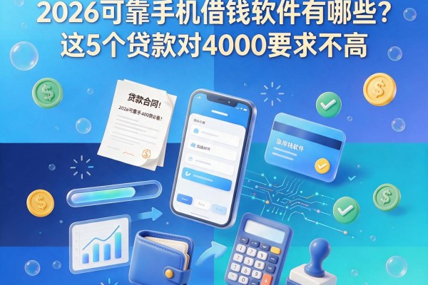 急用钱必看!2026可靠手机借钱软件有哪些?这5个贷款对4000要求不高