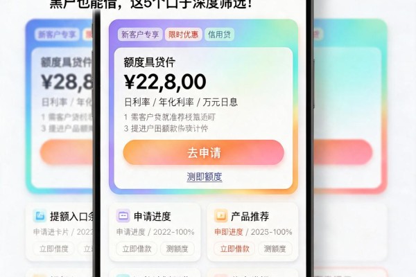 可信小额网上贷款有哪些?2026秒放款黑户也能借,这5个口子深度筛选!