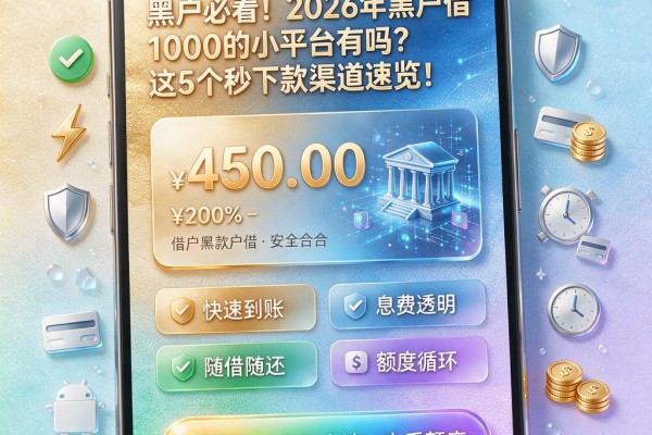 黑户必看！2026年黑户借1000的小平台有吗？这5个秒下款渠道速览！