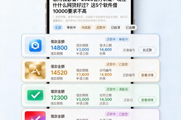 急用钱必看!2026官方认证:现在什么网贷好过?这5个软件借10000要求不高