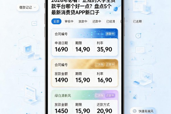 2026年必看!正规的大学生贷款平台哪个好一点?盘点5个最新消费贷APP新口子