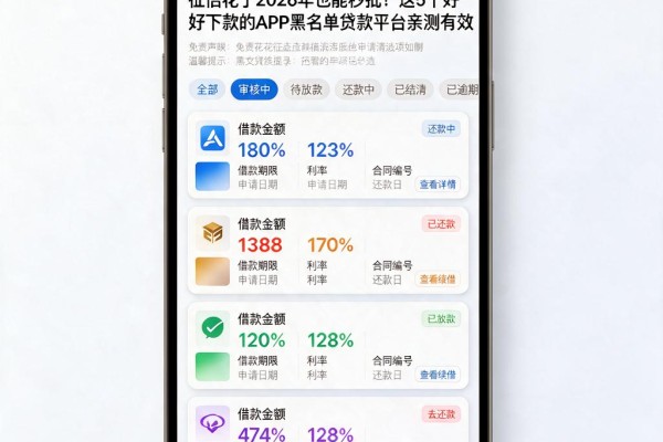 征信花了2026年也能秒批！这5个好下款的APP黑名单贷款平台亲测有效
