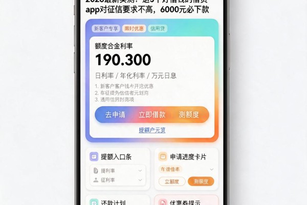 2026最新实测!这5个好借钱的借贷app对征信要求不高,6000元必下款